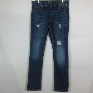 American Rag Jeans Dark Wash Skinny Distressed Stretch Faded Men's Size 31/32